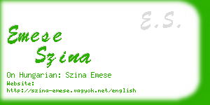 emese szina business card